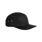 Black five panel cap for men