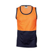 DNC Cotton Back HiVis Two Tone Singlet - 3841
