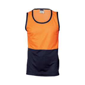 DNC HiVis Two Tone Singlet Orange