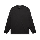 ascolour Men's Heavy Faded L/S Tee black front