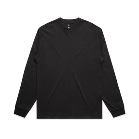 ascolour Men's Heavy Faded L/S Tee black front