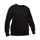 Black fleece crew neck jumper for women, workwear