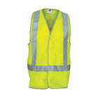 DNC hi-vis H-pattern taped safety vest, front view