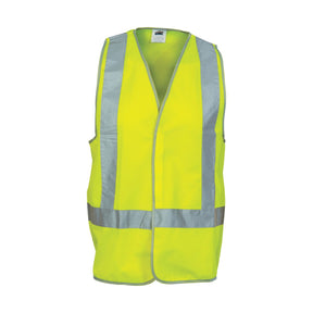 DNC hi-vis H-pattern taped safety vest, front view