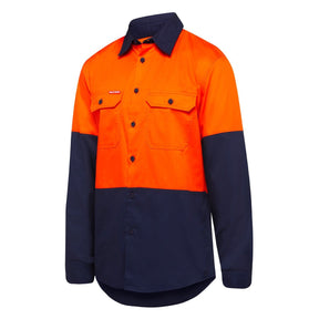 Hard Yakka Core Long Sleeve Vented Shirt Orange