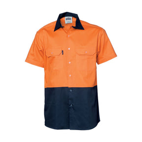 DNC hi vis two tone drill shirt 3831 front view