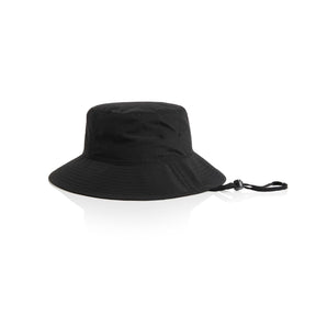 ascolour Nylon Wide Brim Bucket Hat in black