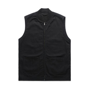 ascolour Men's Canvas Heavy Vest Black Front