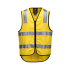 Back view of high visibility yellow vest MW338