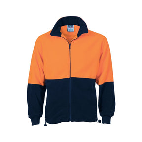 DNC HiVis Two Tone Full Zip Polar Fleece 3827 Orange