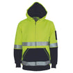 DNC HiVis 2 Tone Full Zip Super Fleecy Hoodie With CSR R/Tape 3788
