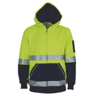 DNC hi vis full zip fleecy hoodie 3788 back view