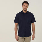 NNT Men's Avignon Stretch Short Sleeve Shirt in navy
