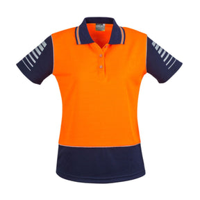 Syzmik women's hi-vis polo shirt, front view