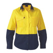 KingGee Women's Workcool 2 Hi Vis Spliced Shirt Long Sleeve K44543