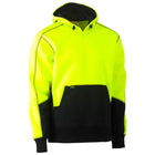 Front view of yellow Bisley Hi Vis Fleece Hoodie BK6619