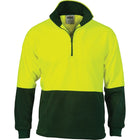 DNC HiVis Two Tone 1/2 Zip Polar Fleece 3825 Yellow Green