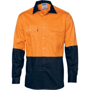 DNC HiVis 2 Tone Cool-Breeze Cotton Shirt - Orange