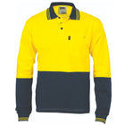 DNC HiVis Cool-Breeze Polo Shirt Yellow Navy