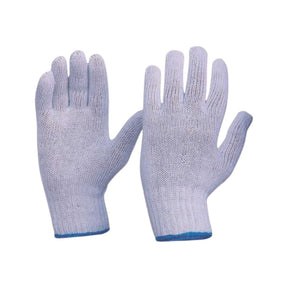 Knitted poly cotton liner gloves mens large
