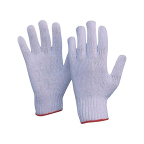 Knitted poly cotton liner gloves ladies medium