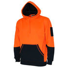 DNC HiVis Two Tone Super Fleecy Hoodie 3721 in orange