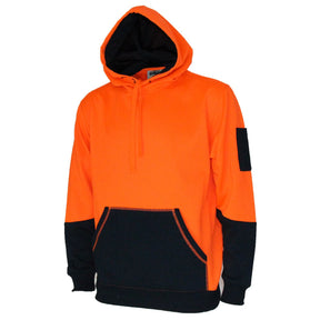DNC HiVis Two Tone Super Fleecy Hoodie 3721 in orange