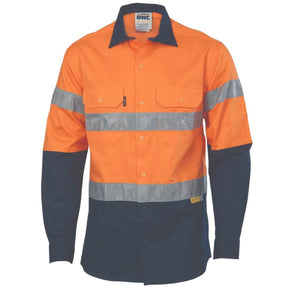 HiVis Two Tone Drill Shirt Orange