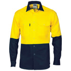 DNC HiVis Yellow Cotton Drill Shirt
