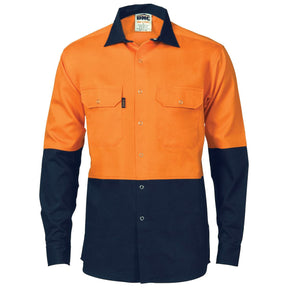 DNC HiVis Orange Cotton Drill Shirt