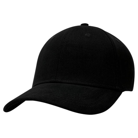 Black baseball cap on a white background