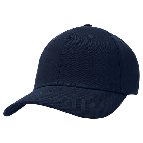 Navy blue baseball cap on a white background