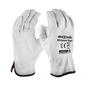 Maxisafe full-grain leather rigger glove, front view