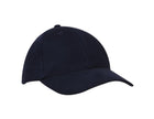Heavy brushed cotton 6 panel cap, front view