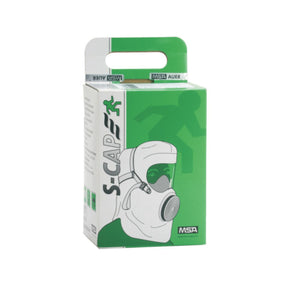 MSA S-CAP respirator mask packaging with instructions