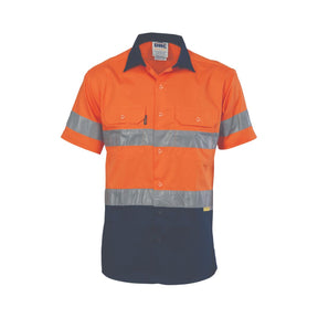 HiVis Cotton Shirt with R/Tape for Workwear