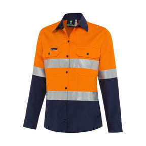 Orange Hi-Vis Button-Up Shirt