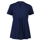 Front view of Women's Marli Stretch Tunic T-Top in navy