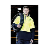 Syzmik Unisex Hi Vis 1/2 Zip Polar Fleece Pullover ZT460