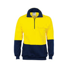 DNC Two Tone 1/2 Zip Cotton Fleecy Windcheater Yellow