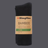 KingGee Men's Bamboo Crew Work Sock K09230 (Pack of 3)
