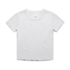 White women's organic rib baby tee for women