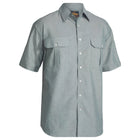 Bisley Oxford Short Sleeve Shirt BS1030 grey front view