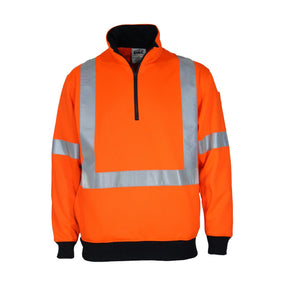 DNC hi vis fleecy zip jacket front view