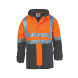 DNC 4 in 1 HiVis Two Tone Breathable Jacket with Vest and 3M Reflective Tape 3864