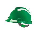 Red safety helmet for construction