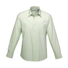 Biz Collection Men's Ambassador Long Sleeve Shirt in light green