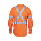 DNC HiVis Cool-Breeze Cross Back Cotton Shirt with 3M R/Tape L/S 3946