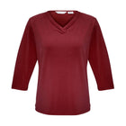 Red women's 3/4 sleeve top