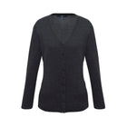 Women's Milano Cardigan front view in dark gray
